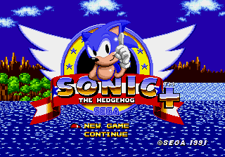Sonic the Hedgehog Plus Title Screen
